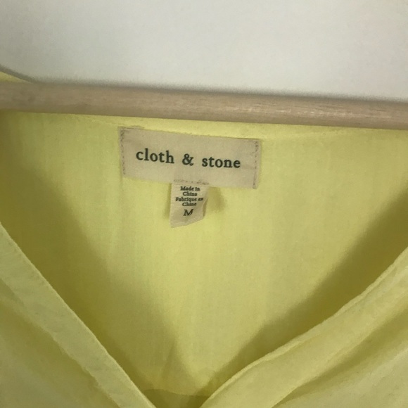 Anthro Cloth & Stone Yellow Popover - Picture 3 of 3
